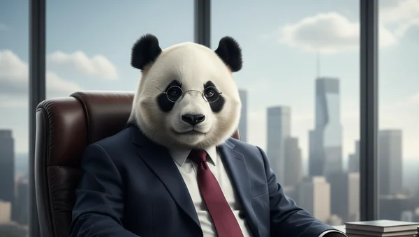 Pet portrait — Business CEO style