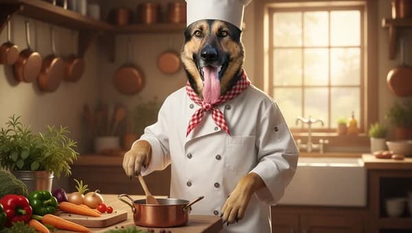 Pet portrait — Chef style