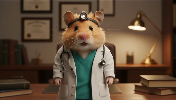 Pet portrait — Doctor style