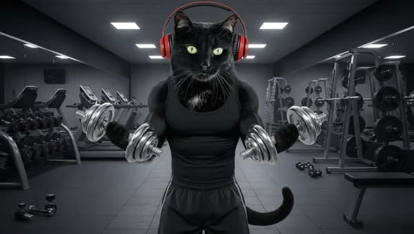 Pet portrait — Gym Athlete style