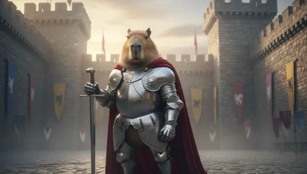 Pet portrait — Medieval Knight style