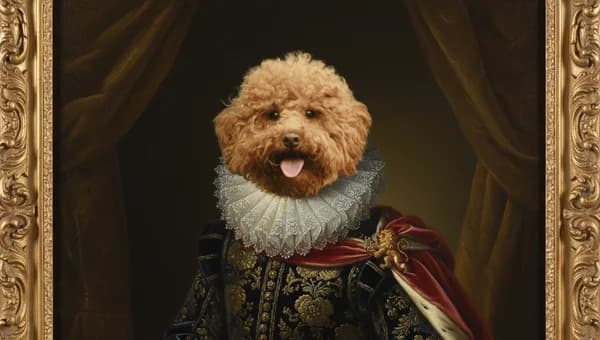 Example from Free AI Pet Portrait Generator