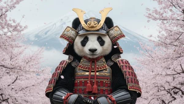 Pet portrait — Samurai style