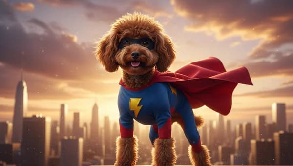 Pet portrait — Superhero style