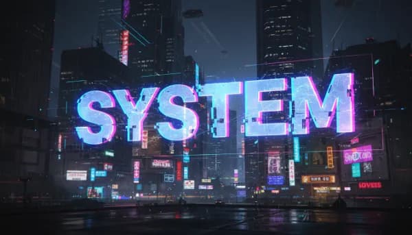 "SYSTEM" in Cyberpunk style