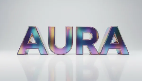 "AURA" in Holographic style