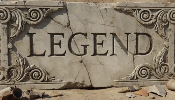 "LEGEND" in Stone Carving style